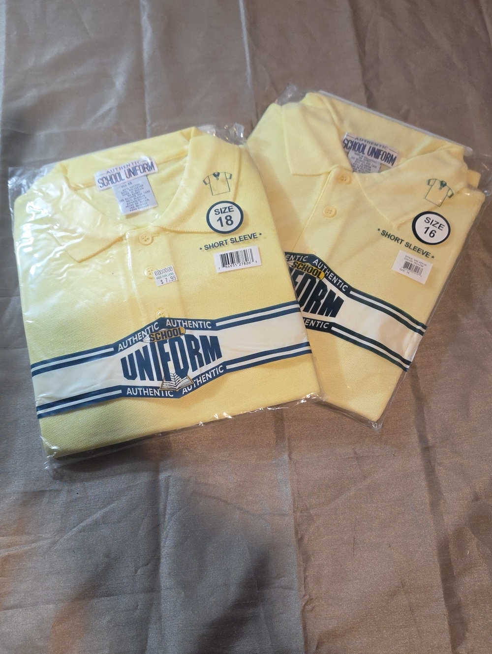 School Uniform Short Sleeve Polo - Yellow